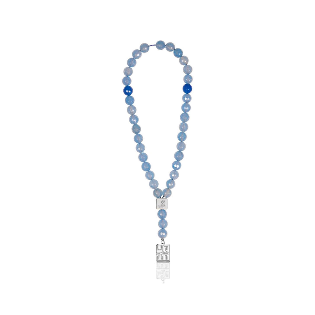 Sky Blue Agate Prayer Beads