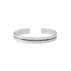 Hammered Set in Stone Bracelet