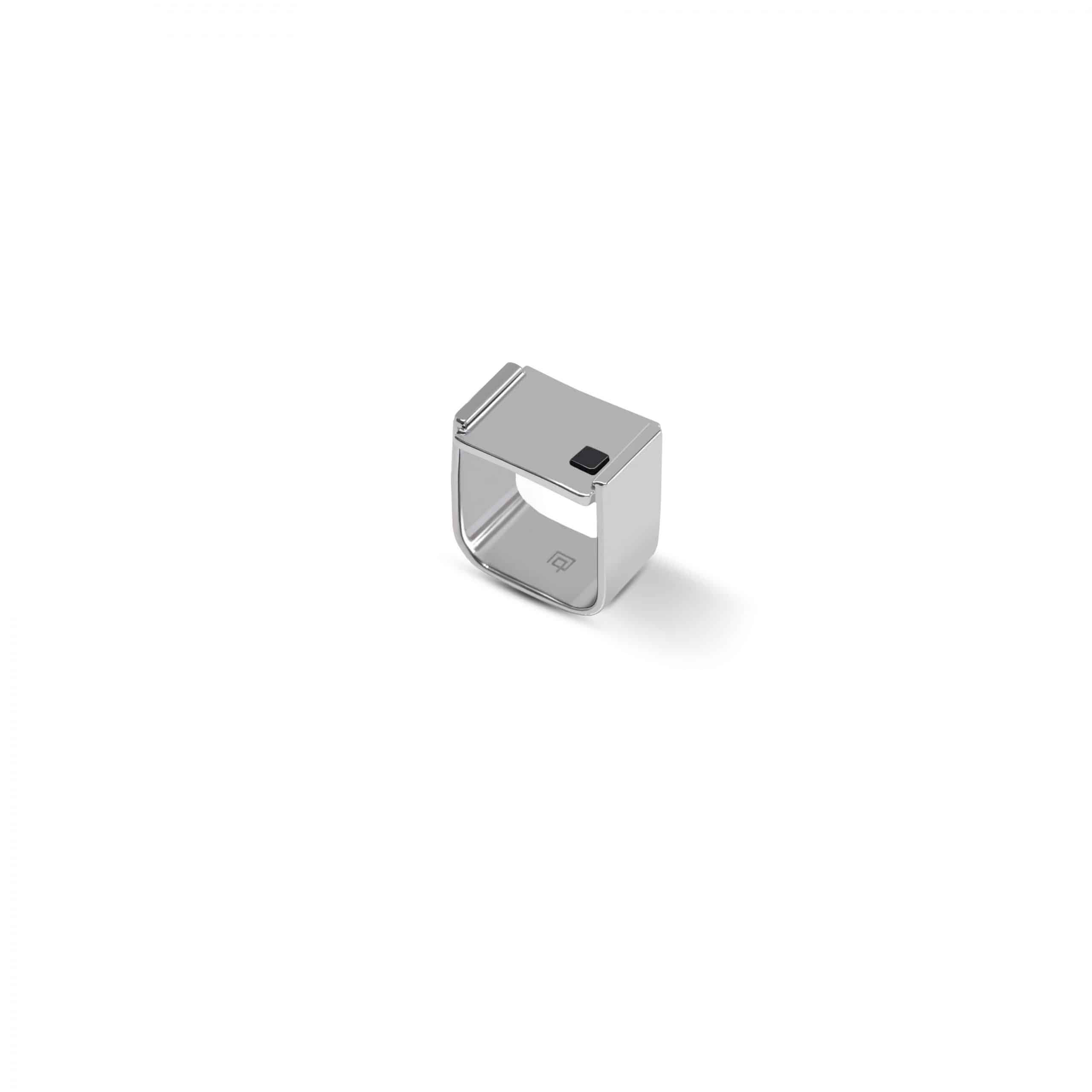 Silver Block Ring