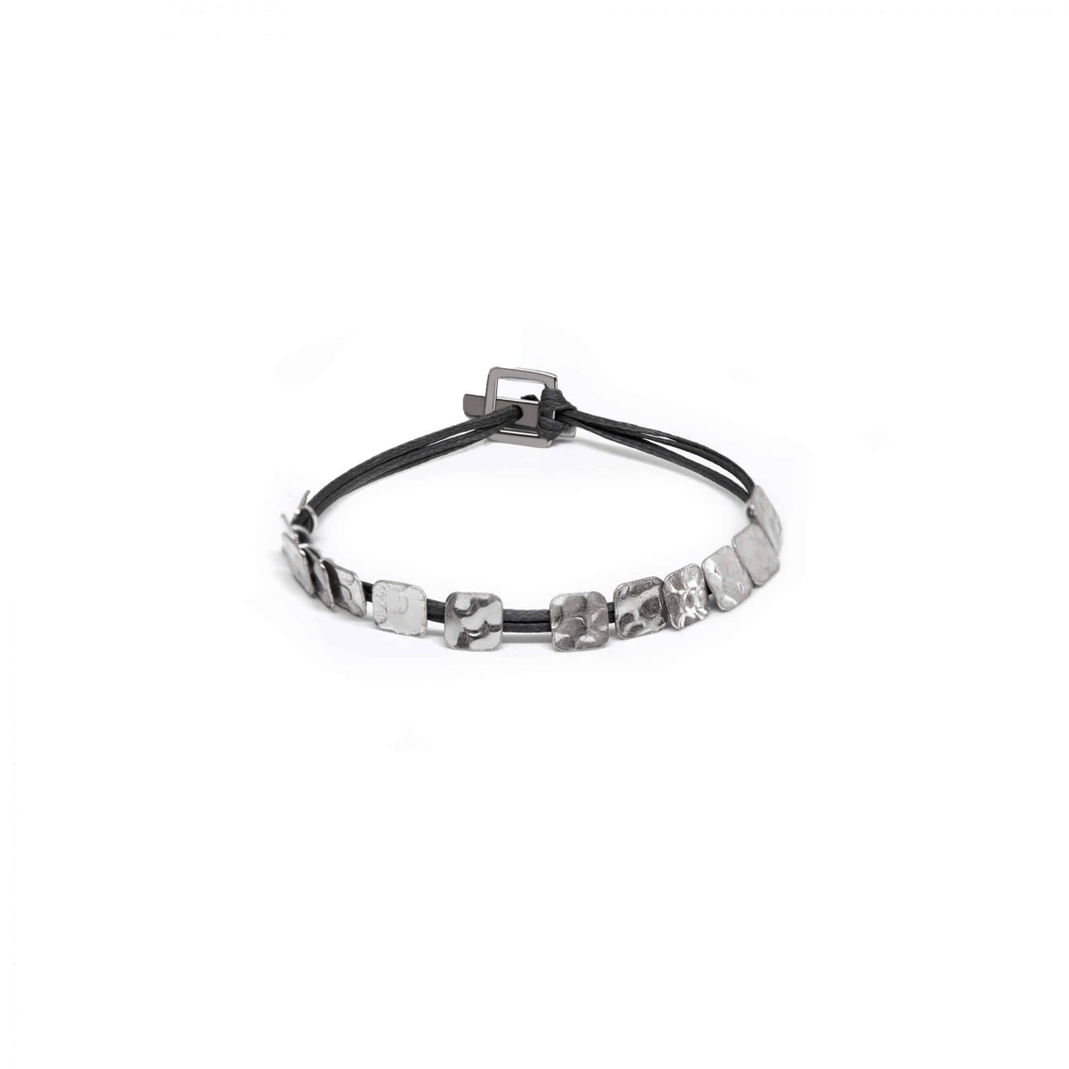 Silver Hammered Bracelet
