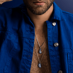 Cobalt Tear Necklace
